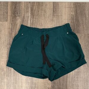 lululemon athletica Teal Green High-Waist Drawstring Shorts